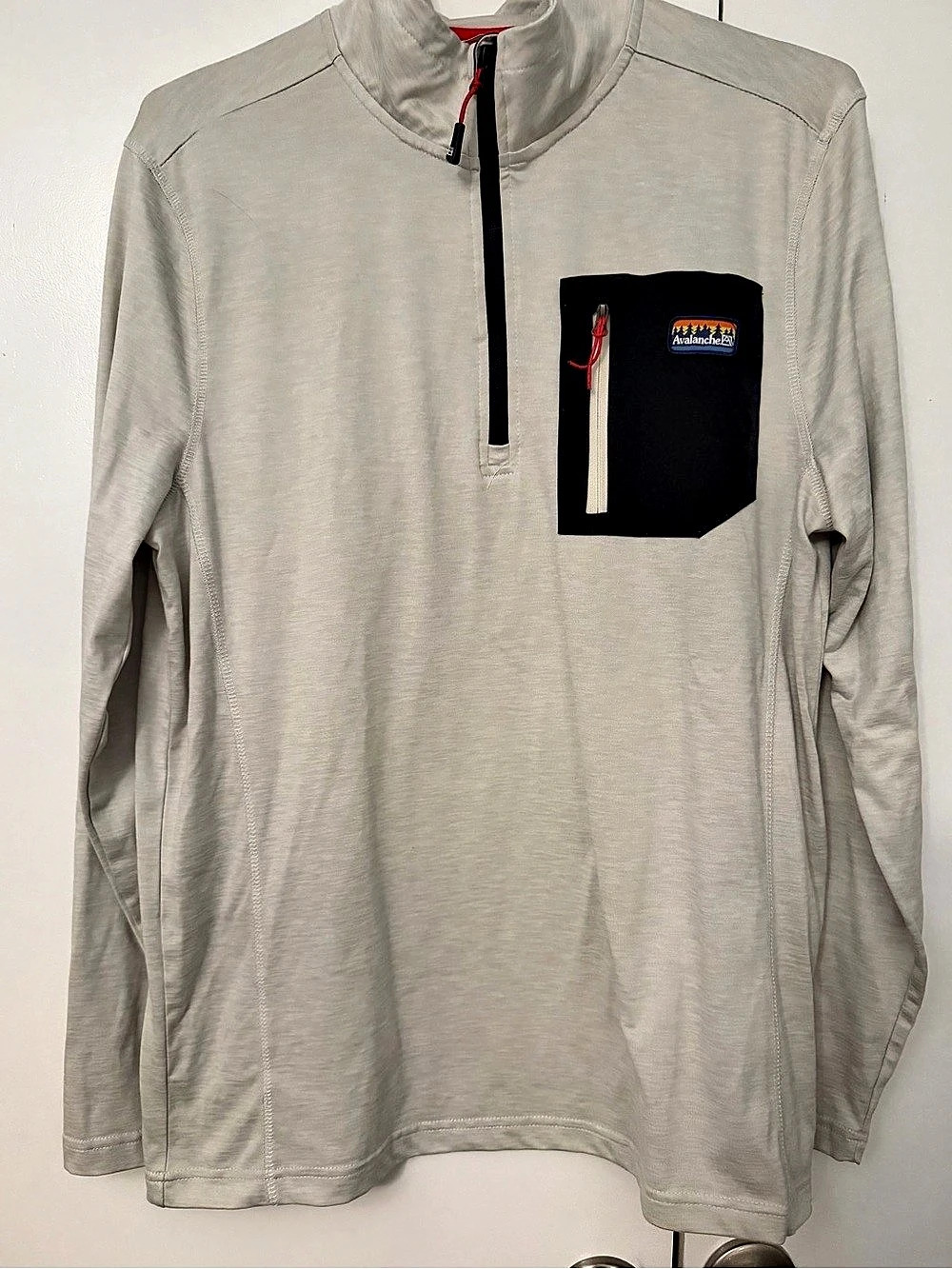 Avalanche Men's Quarter-Zip Pullover Gray & Black Size Medium